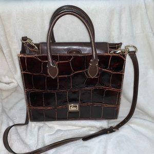NWOT AUTH DOONEY & BOURKE JANINE CROC SATCHEL